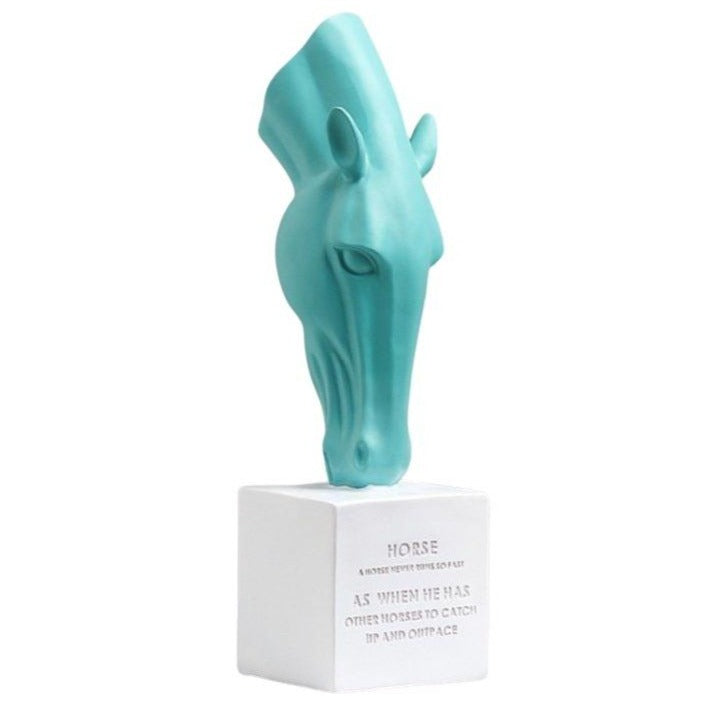 statue-cheval-tete-vert