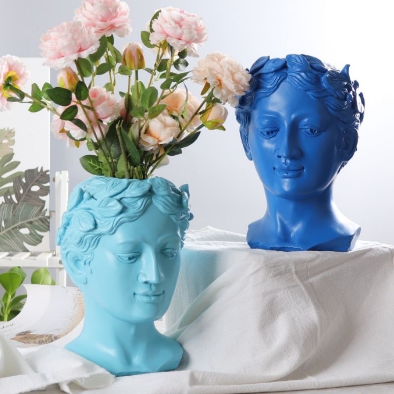 Tête Bleue – Statue grecque