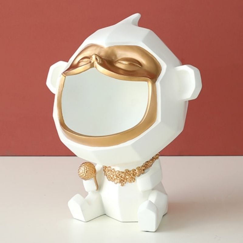 Statue Singe Blanc - Design Signature