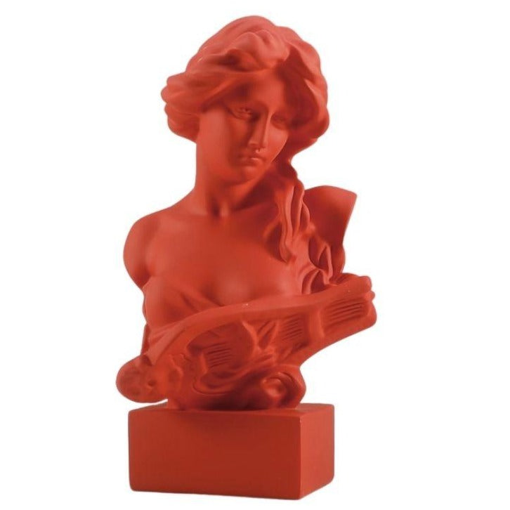 statue-grecque-deesse-rouge