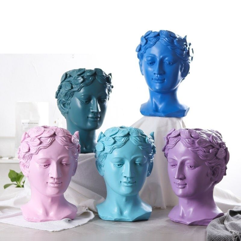 Tête Bleue – Statue grecque
