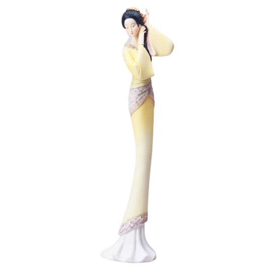 statue-japonaise-geisha-jaune
