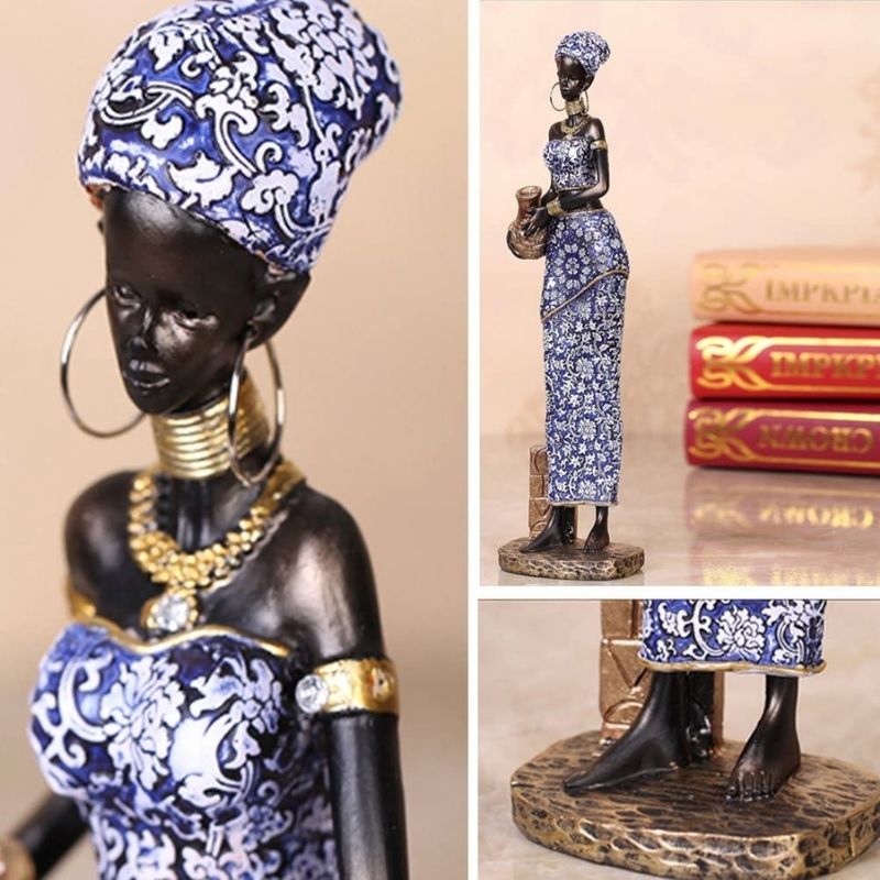 Statue Africaine Bleue — Édition Signature