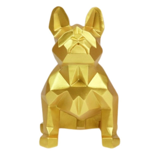 statue-bouledogue-origami-or