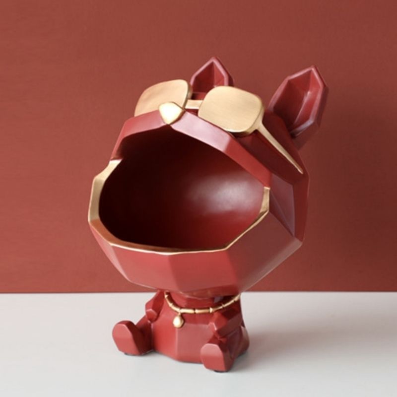 Statue Bouledogue Anglais Rouge — Édition Signature