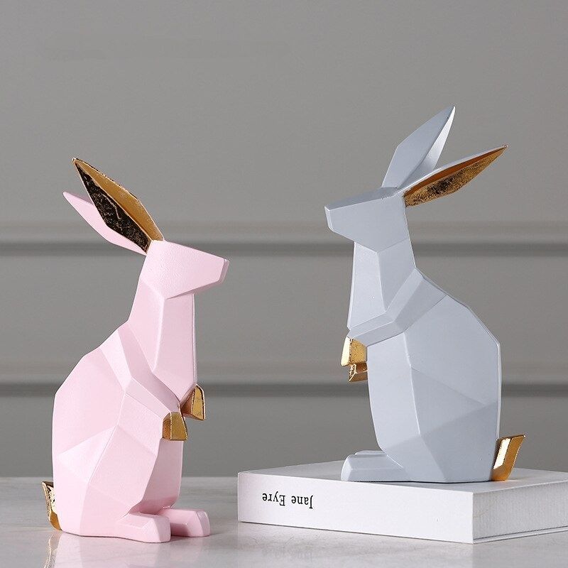 Statue Lapin Origami — Édition Signature
