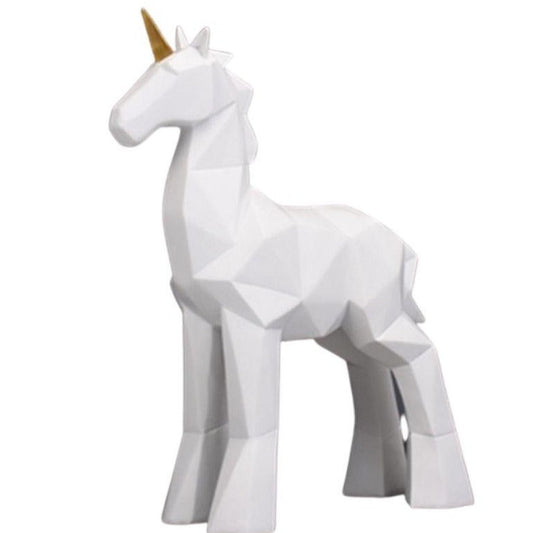 statue-origami-licorne-blanche