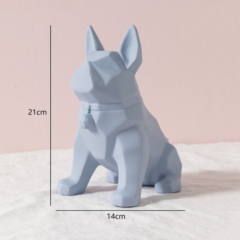 Statue Origami Chien Bleu - Édition Signature