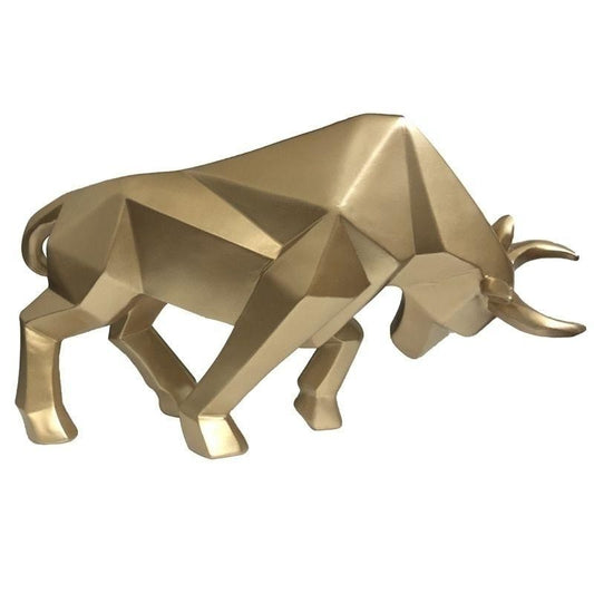 statue-origami-taureau-or