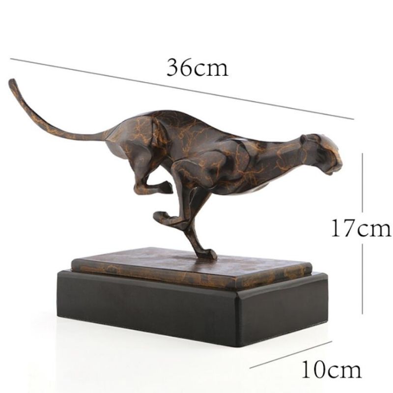 Statue Panthère Design Marron - Édition Signature
