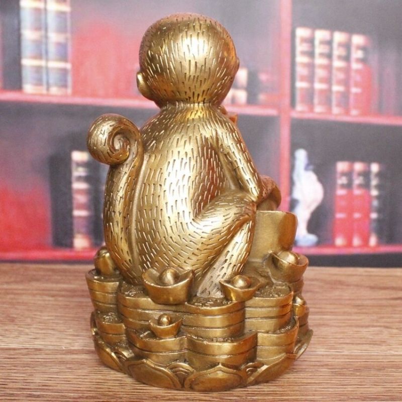 Statue Singe en Cuivre