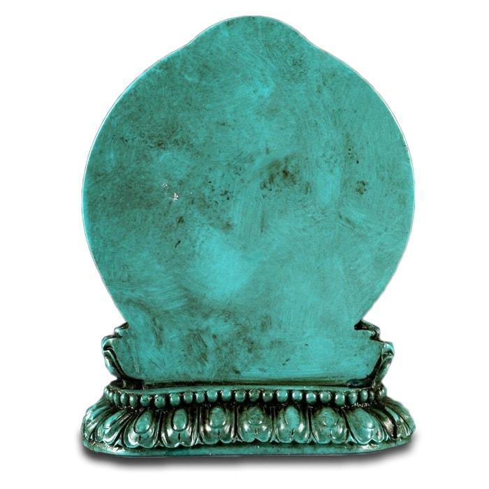 Statue Bouddha Moine Turquoise - Édition Signature