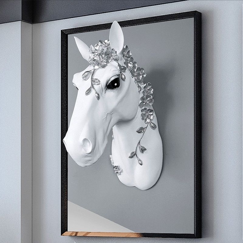 Statue Cheval-Murale