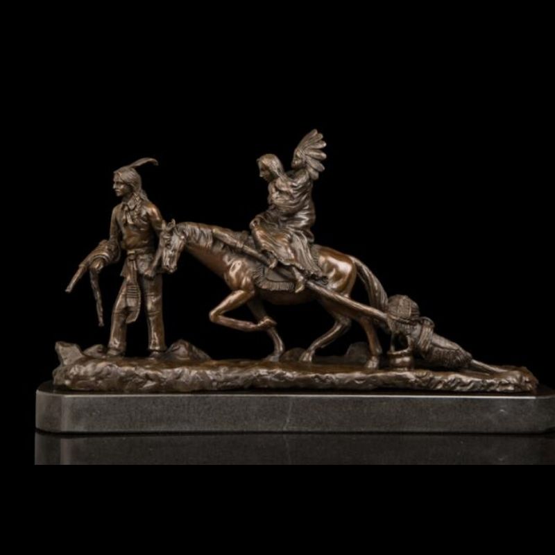 Statue Indienne en Bronze — Édition Prestige