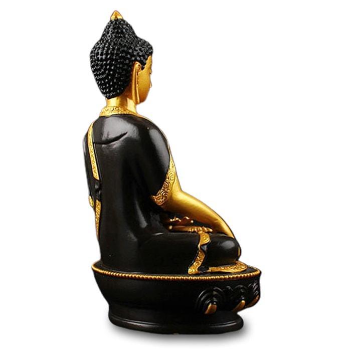Statue Bouddha Moine Noir – Édition Prestige