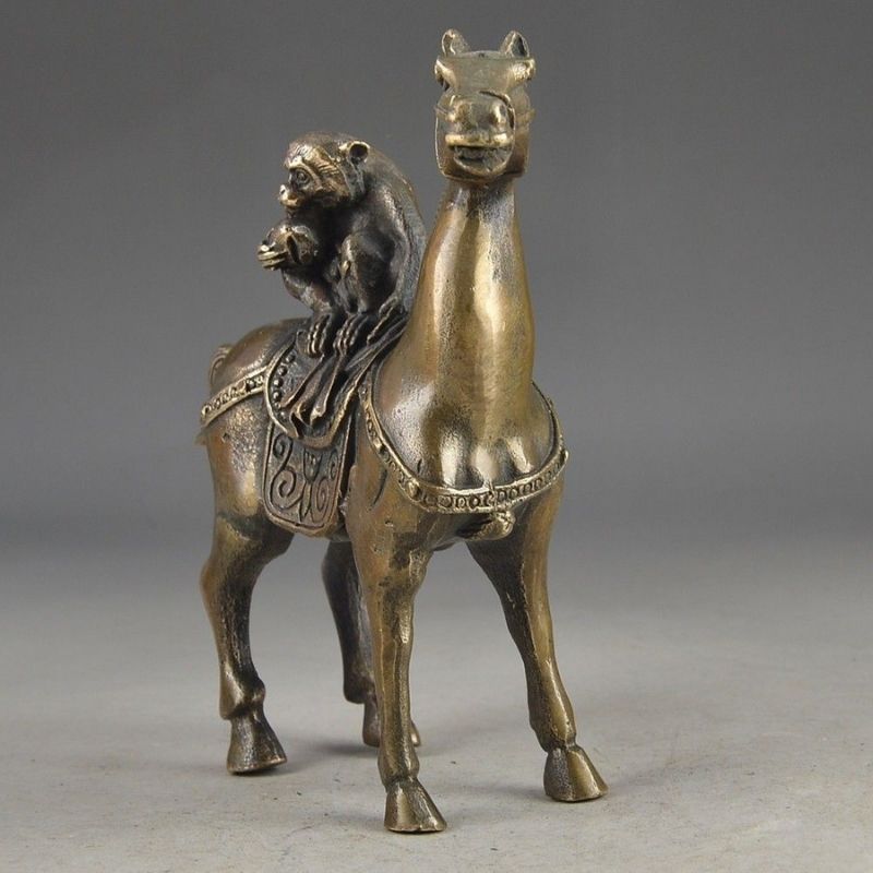 Statue Singe sur Cheval — Édition Prestige