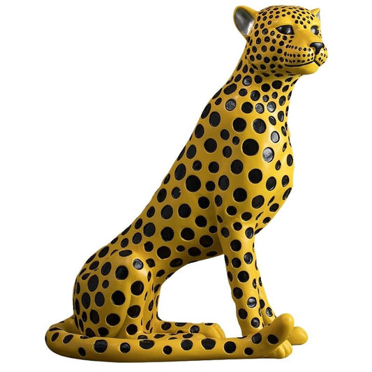 statue-panthere-jaune