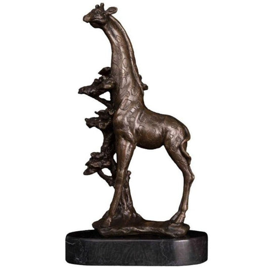 statue-africaine-girafe-bronze