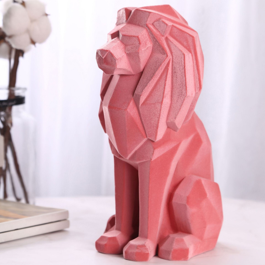 LéoArt Statue Lion en Résine Colorée