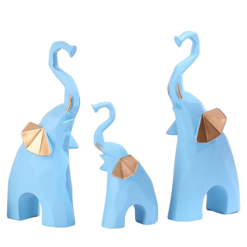 statue-elephant-design-bleu