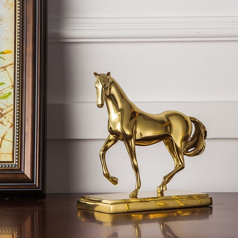 Statue Cheval Métal — Édition Signature