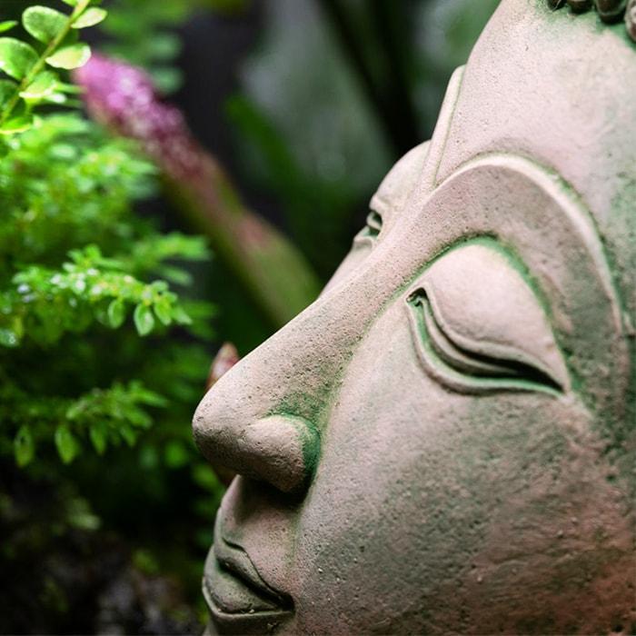 Statue Bouddha Tête en Pierre – Collection Prestige