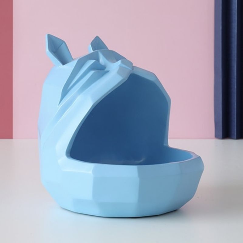 Statue Bouledogue Bleu — Édition Signature