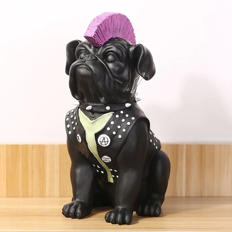 Statue Bouledogue Français – Rock Edition