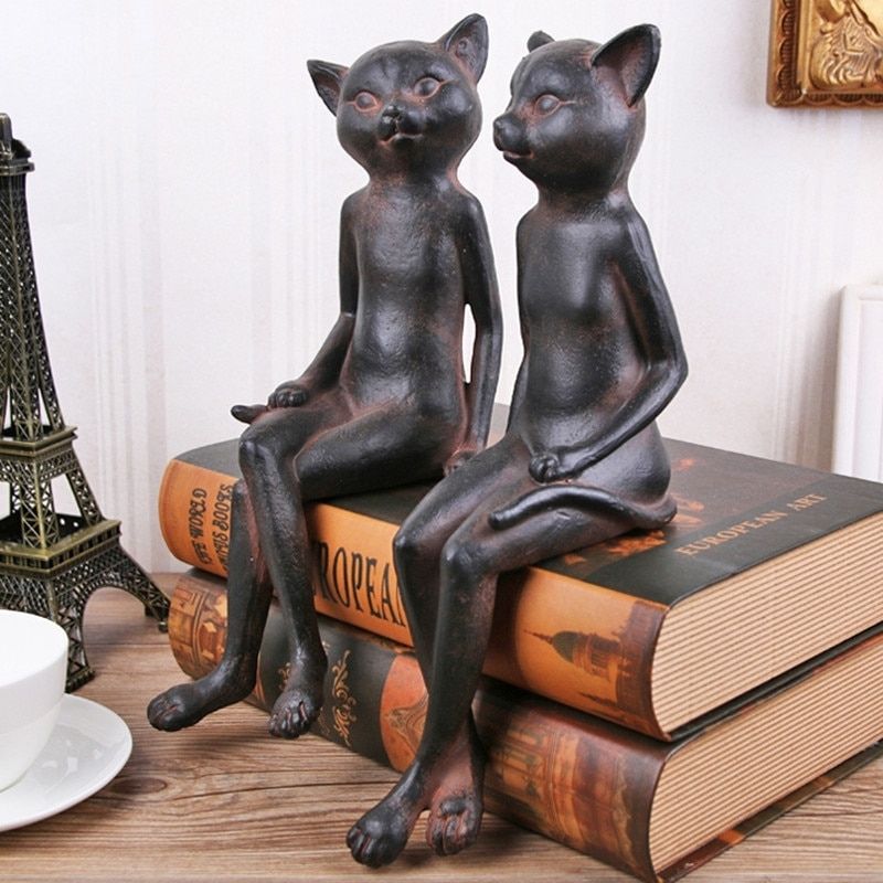 Statue Chat Assis — Édition Signature