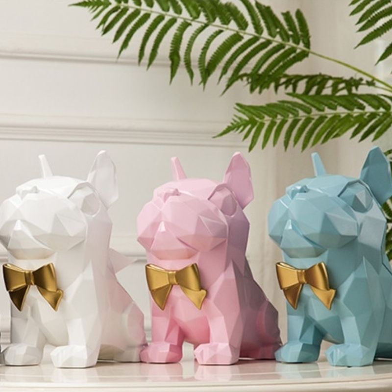 Statue Bouledogue Français Bleu Édition Prestige
