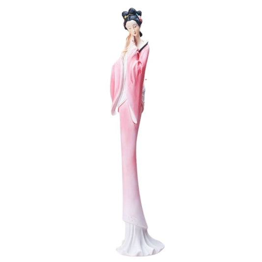 statue-japonaise-geisha-rose