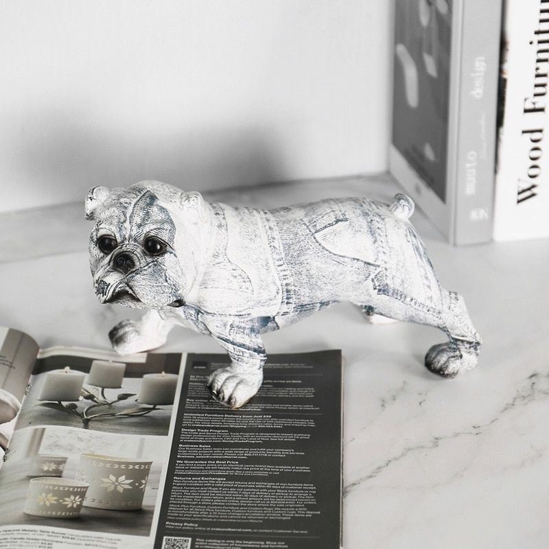 Statue Bouledogue en Tissus - Collection Signature
