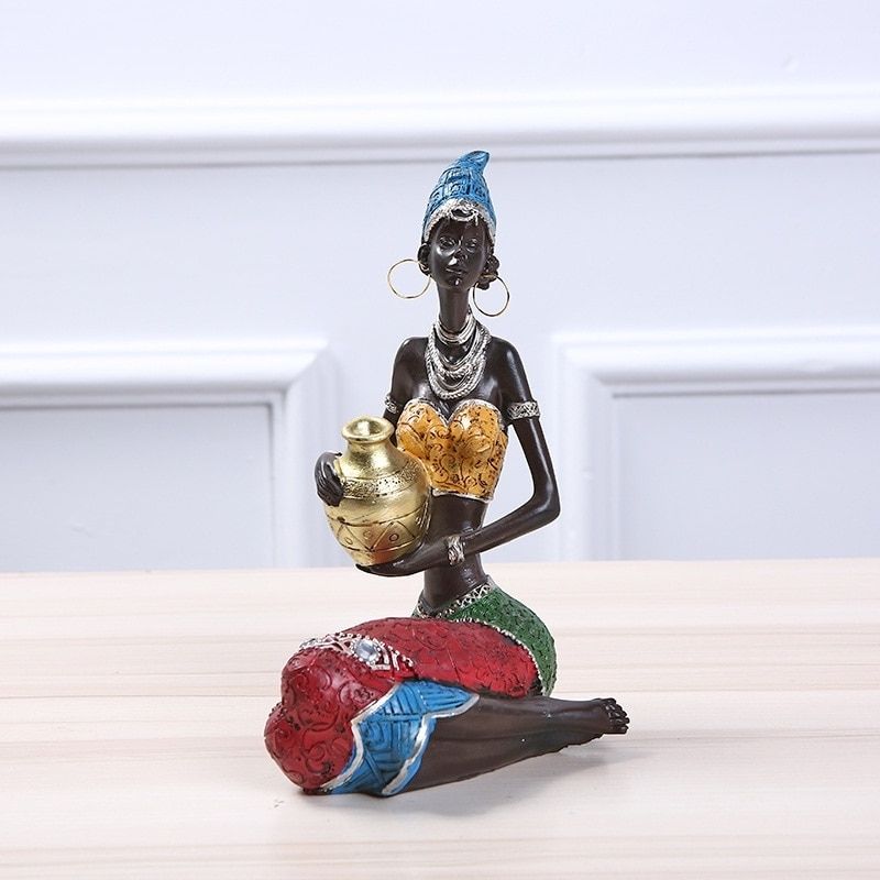 Statue Femme Africaine Traditionnelle – Édition Prestige