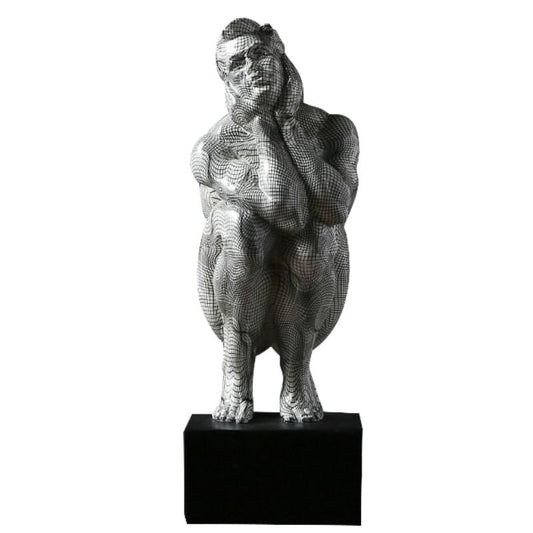 statue-homme-argente