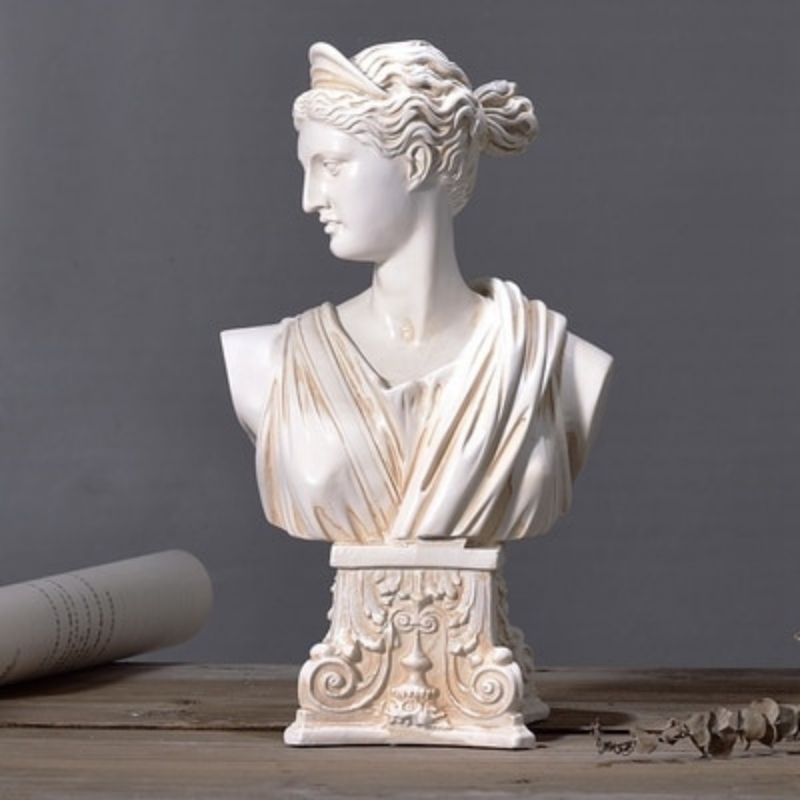 Statue Buste Grecque Féminin - Édition Prestige