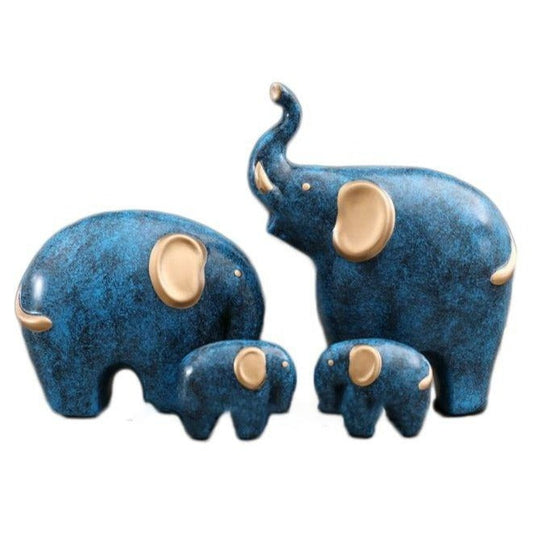 statue-elephant-famille