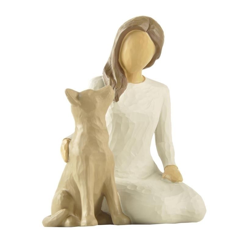 statue-femme-assise-chien