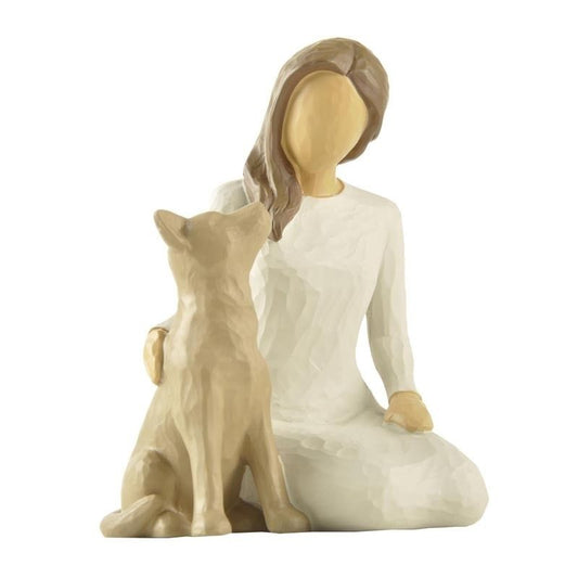 statue-femme-assise-chien
