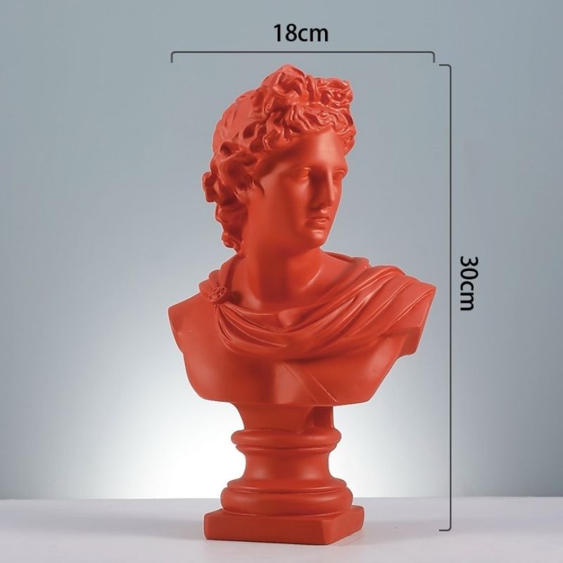 Statue Apollon Grec Rouge — Édition Brandée
