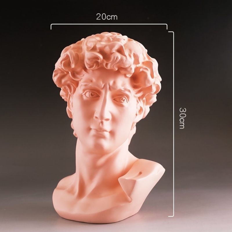 Statue Grecque – Tête Colorée