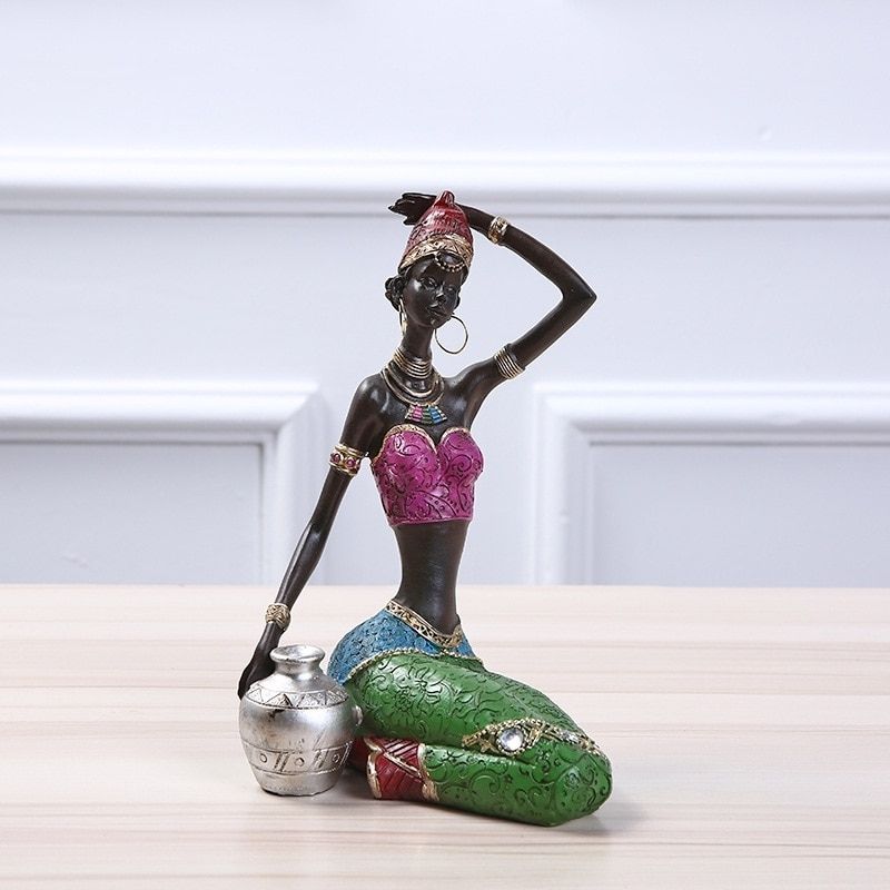 Statue Africaine Multicolore — Édition Signature