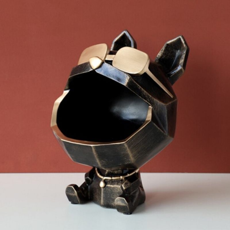 Statue Bouledogue Anglais Noir - Édition Prestige