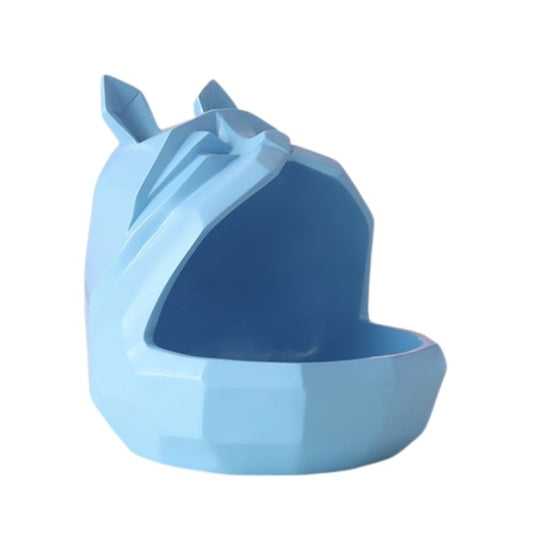 statue-bouledogue-couleur-bleue
