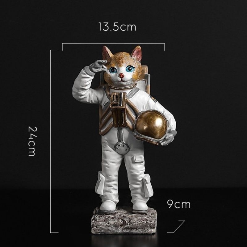 Statue du Chat Astronaute — Édition Signature