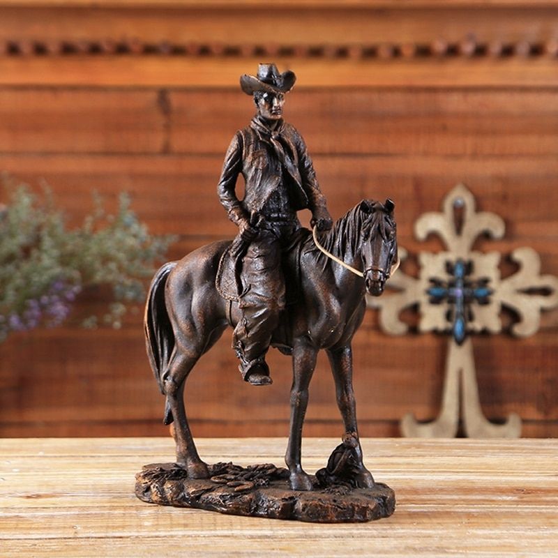 Statue Cheval en Résine Marron - Édition Signature