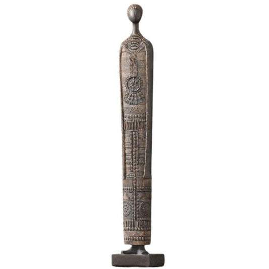 statue-de-femme-africaine-marron