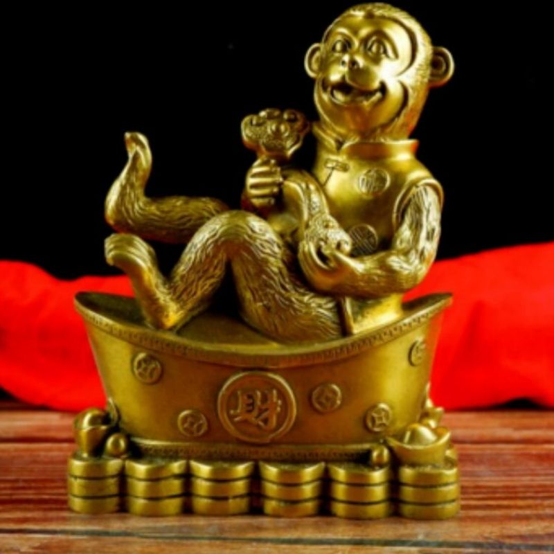 Statue Singe Doré — Édition Prestige