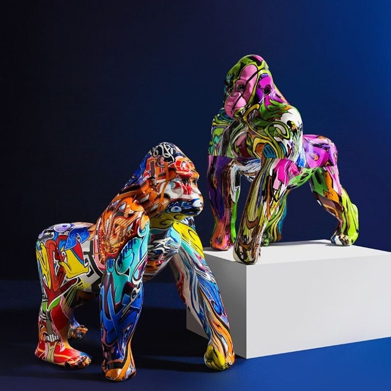 Statue Gorille — Peinture Signature