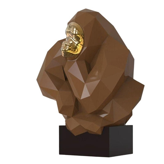 statue-gorille-design-marron
