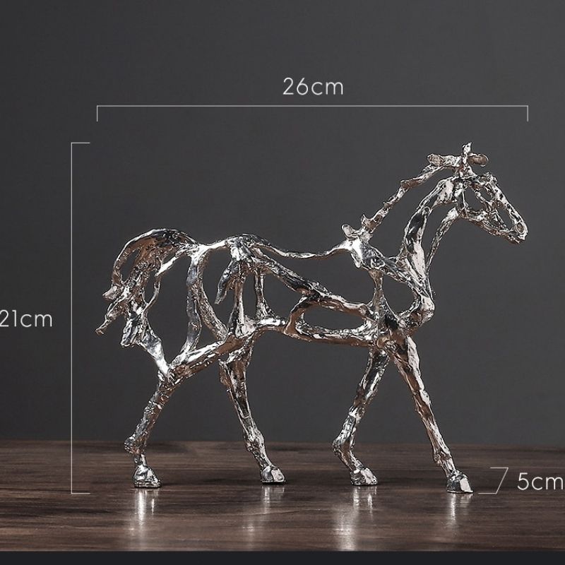 Statue Cheval Argent – Édition Prestige